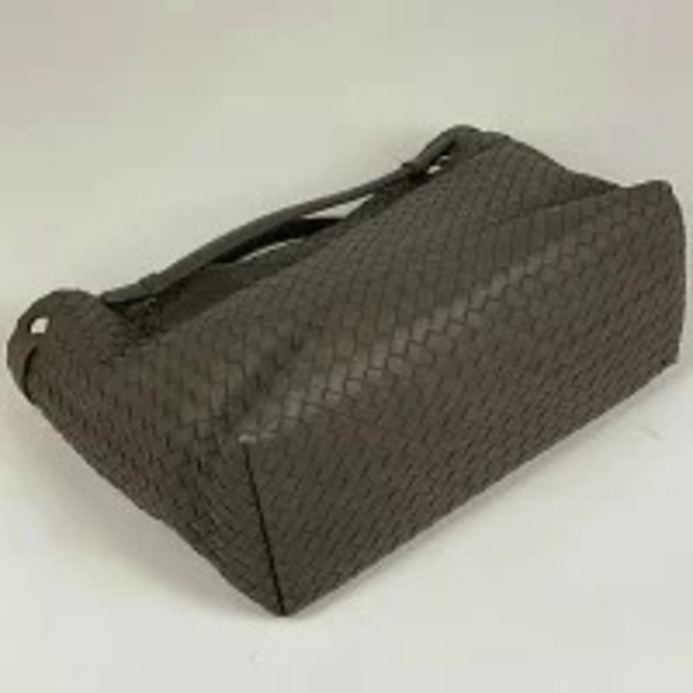 Bottega Veneta Nappa Intrecciato Handbag Woven Greige Leather Gray